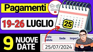 Inps PAGA 25 LUGLIO ➜ DATE PAGAMENTI ADI ASSEGNO UNICO CARTA ACQUISTI NASPI PENSIONI BONUS 100€ SFL [upl. by Murray]