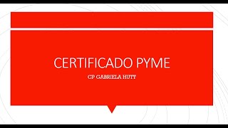 CERTIFICADO PYME [upl. by Folberth]