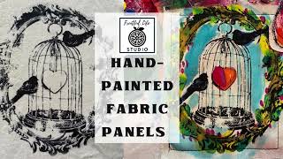 Hand Painted Art Panels From Fruitful Life Studio Upcycling Refashioned Sustainable Clothing [upl. by Rolanda]