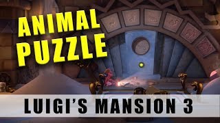 Luigis Mansion 3 10F animal signs puzzle  Floor 10 Tomb Suites crocodile animal icons room [upl. by Frissell]