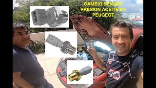 COMO CAMBIAR EL BULBO O SENSOR DE PRESIÓN DE ACEITE EN PEUGEOT 206 [upl. by Adnuahsor209]