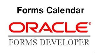 Oracle Forms 10g Forms Calendar in date field [upl. by Belicia]