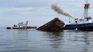 Barge sinking video [upl. by Enailil427]