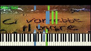 Ci vorrebbe il mare Piano Midi Tutorial ITA Accordi Synthesia [upl. by Sokairyk]