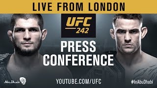 UFC 242 Press Conference Khabib vs Poirier [upl. by Adnowat307]