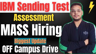 IBM Sending Assessment  Biggest OFF Campus Job Drive For 2024  2023  2022  2021 Batch Hiring [upl. by Massey]