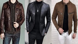 Pure leather jacket designs 2022  outfit wear jacket  best brands for leather jacket [upl. by Heyde]