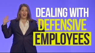 Employee Feedback  Dealing With Employees Who Get Defensive  Shari Harley [upl. by Ahcsas525]