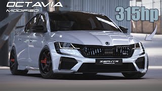 Skoda Octavia vRS Hyper Widebody Kit Modification 2023 by Zephyr Designz [upl. by Baillie]