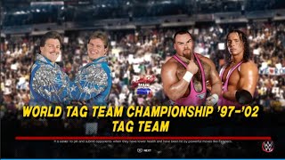 Fabulous Rougeaus vs The Hart Foundation 2 out of 3 falls Match WWE 2K23 [upl. by Aneloaup]