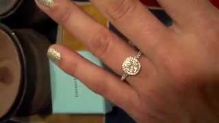 Tiffany Soleste Cushion Cut Diamond Engagement Ring [upl. by Yellek]