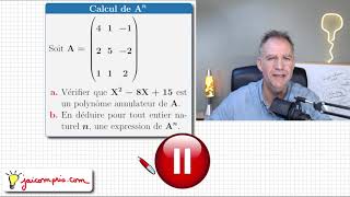 Calcul de puissance dune matrice An ♦ à laide dun polynôme annulateur ♦ Prépa PSI MP PT ECG ♕ [upl. by Horace165]