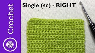 How to Single Crochet  Beginner Crochet Lesson 1  Right Handed CC [upl. by Goldsworthy]