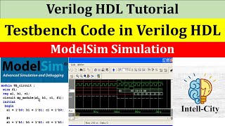 Writing Basic Testbench Code in Verilog HDL  ModelSim Tutorial  Verilog Tutorial [upl. by Nylekcaj]