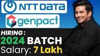 🔥Mass Hiring Announced  Genpact  NTT Data Latest Hiring  OffCampus Drive 2024 BATCH [upl. by Ashwin]