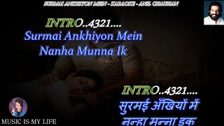 Surmai Ankhiyon Mein Karaoke With Scrolling Lyrics Eng amp हिंदी [upl. by Dona908]