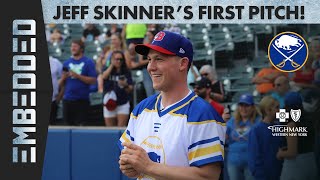 Jeff Skinners First Pitch  Buffalo Sabres Embedded [upl. by Parrnell]