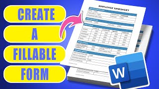 Create a fillable form  Employee Timesheet Example [upl. by Etessil]