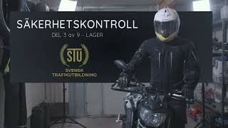 Säkerhetskontroll motorcykel mc lager trafikverket uppkörning Del 3 av 9 [upl. by Durkee]