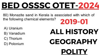 201901 History Geography Polity For BEd Odisha Teacher Eligibility Test OTET OSSSC by laxmidhar sir [upl. by Bradway312]