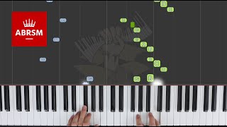 Ecossaise in G  ABRSM Piano Grade 2 2021 amp 2022 A3  Synthesia Piano tutorial [upl. by Yrrehs]