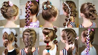 10 cute 3MINUTE hairstyles for busy morning Quick and easy hairstyles for school [upl. by Zurheide820]