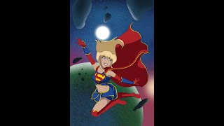 AmeComi Supergirl DCAU style fanart timelapse [upl. by Hanafee]