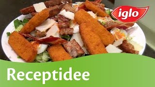 Ceasar Salade met Vissticks  Iglo Receptidee [upl. by Kostman]