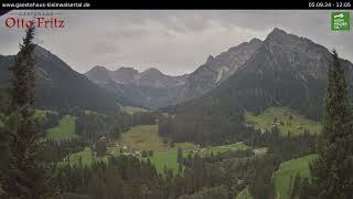 050924  Blick ins Wildental  Gästehaus Otto Fritz MittelbergKleinwalsertal [upl. by Rocher]