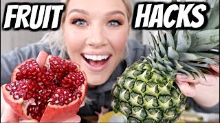 FRUIT HACKS  Hvordan skrelle Granateple og Ananas [upl. by Hett]