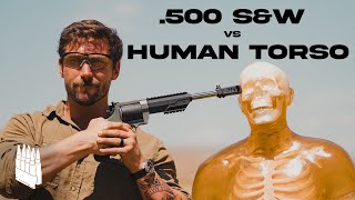 The Most Powerful Handgun Round Vs Human [upl. by Griffis364]