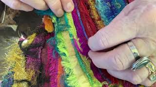 Inspiration Monday sari ribbon and the embellishing machine [upl. by Yttik844]