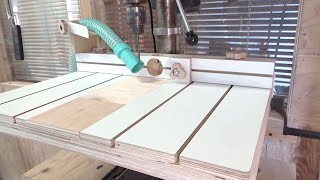 DIY Drill Press Table  cheap and functional [upl. by Ahsiuqel]