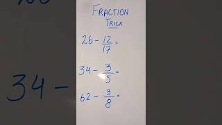 SUBTRACTION OF FRACTIONS IN 1 SECONDmaths geomaths26 mathematics trending [upl. by Ellenod618]