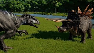 Indominus Rex vs Triceratops Stegoceratops Torosaurus Pentaceratops Styracosaurus Chasmo amp Sino [upl. by Uziel]