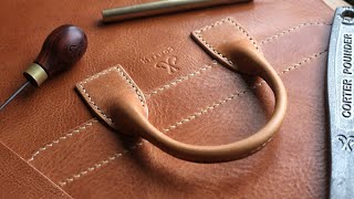 Making a Tubular Leather Handle  TUTORIAL [upl. by Hertha]