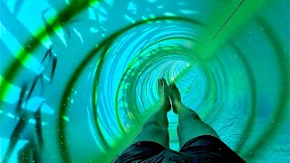 Intense Drop Water Slide at Columbia Pictures Aquaverse [upl. by Curren]