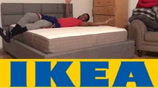 IKEA HAUGESUND MEDIUM FIRM SPRING QUEEN MATTRESS  BED REVIEW [upl. by Cuthburt]