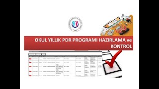 Okul Yıllık PDR Programı Hazırlama ve Kontrol [upl. by Acirt609]