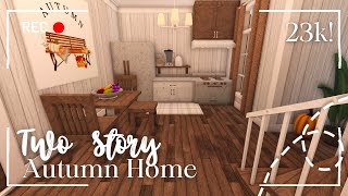 budget two story autumn house  23k  no advanced placing  bloxburg build amp tour  itapixca [upl. by Abbie176]