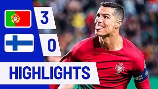 Portugal vs Finlandia 30  Ronaldo Brace EURO 2024 Qualifiers Highlights amp Goals 2024 [upl. by Durware191]