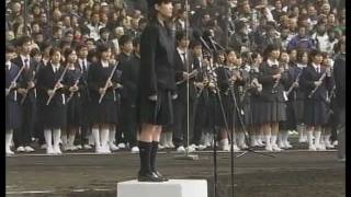 Japanese spirit Japans national anthem High school girls sing 【君が代KIMIGAYO】 [upl. by Conlon188]