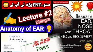 🔴 ENT LECTURES 2 chapter 1Anatomy of EAR 👂 external middle and Inner ear EAR NOSE AND THROAT [upl. by Aikim]