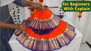 ವರಮಹಾಲಕ್ಷ್ಮೀ ದೇವಿಗೆ ಸೀರೆ ಉಡಿಸುವ ವಿಧಾನ 3  easy and quick saree draping for Varamahalakshmi [upl. by Janot532]