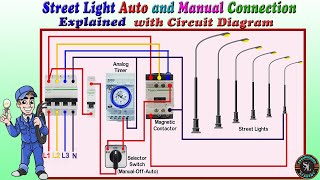 How To Make Street Light Control With Timer Wiring Diagram  traffic light control box [upl. by Ozan493]