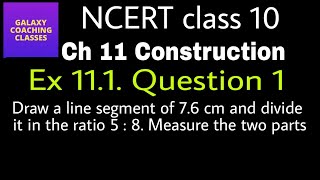 Cbse class 10 maths construction l Ex111 Q1 [upl. by Nnairahs]