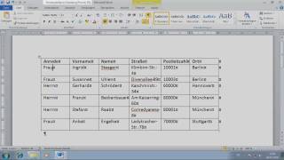 Word 2010 Einfache Serienbriefe erstellen Teil 2 [upl. by Erastes]