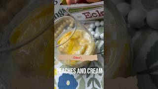 Delicious Peaches and Cream Cake Recipe with Crispy Brûlée Peach Slices [upl. by Timothea]