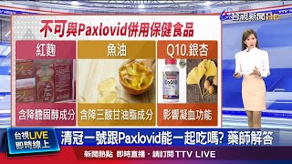 當心紅麴降膽固醇 易跟Paxlovid有交互作用 [upl. by Bolan267]