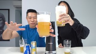 Fizzics Draftpour Beer Dispenser with Singapore Beer BTS on Shawn’s vlog [upl. by Yecram]